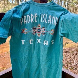 Padre Island Texas Short sleeve Aztec teal t-shirt shirt top